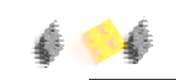 Orange square Lego brick.