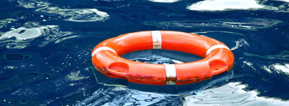 Red Lifebuoy Blue Water