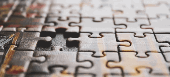  jigsaw puzzle with missing piece