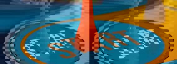 Board game piece placed at the start