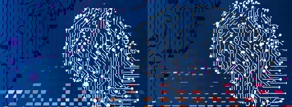 3D rendered illustration of a circuits forming human brain