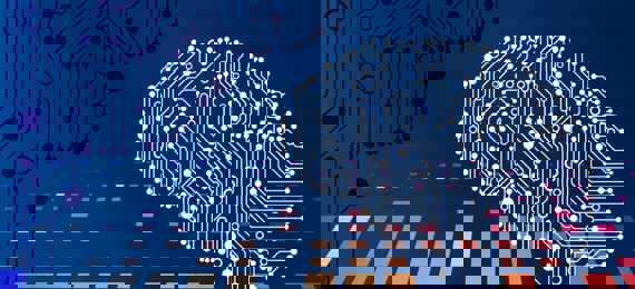 3D rendered illustration of a circuits forming human brain.